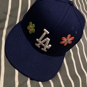 Dodgers Floral fitted baseball cap